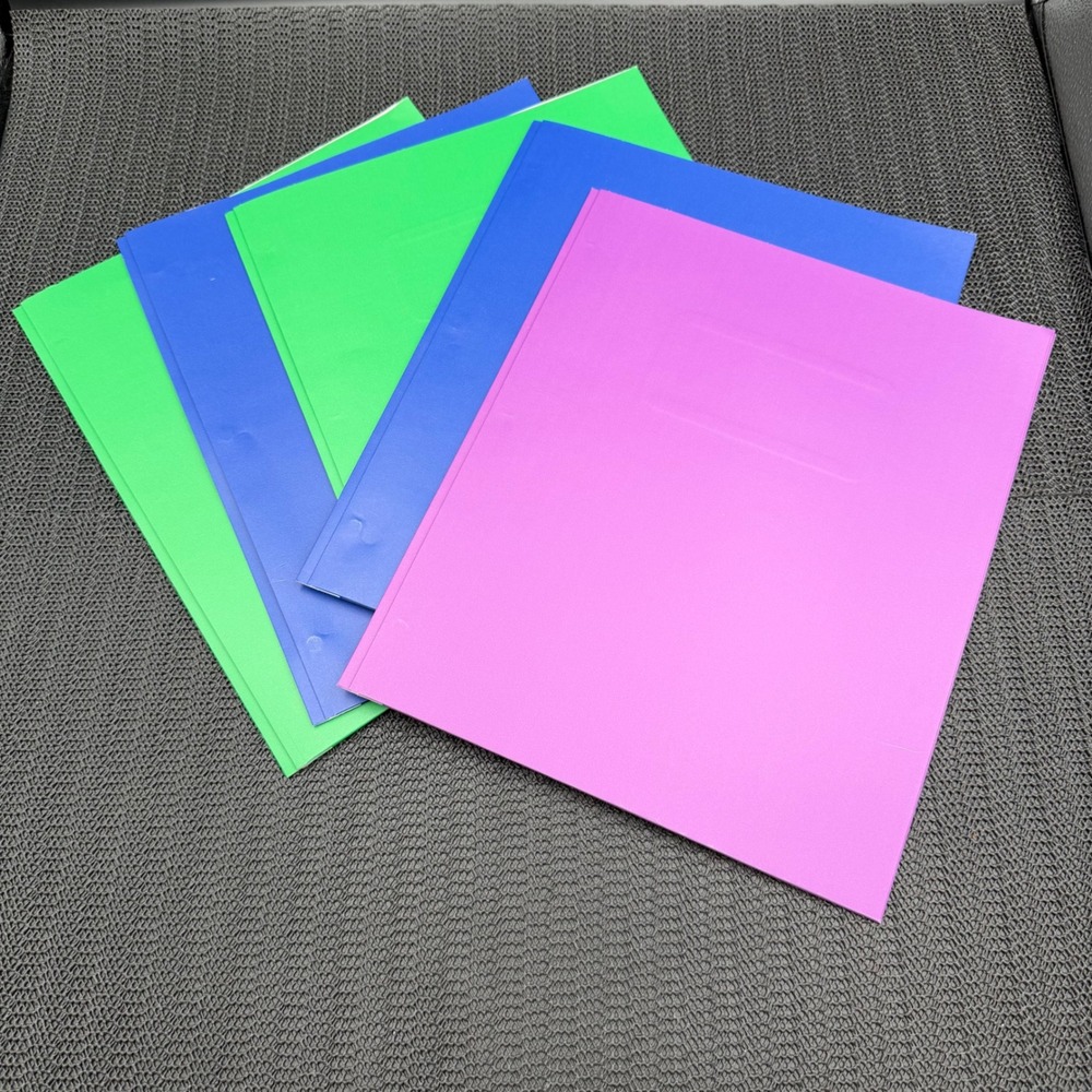 Pen+Gear 2 Pocket Paper Folders with Prongs Multicolor 4 Pack W32ES-GV